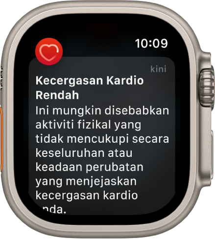 Isyarat Kadar Jantung, menunjukkan kecergasan kardio yang rendah.