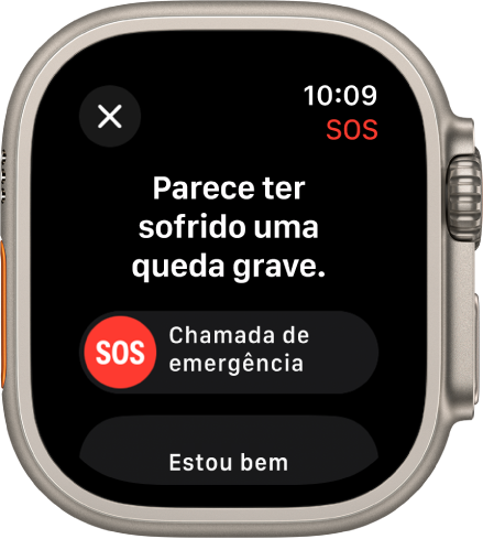 O ecrã “Deteção de queda”.
