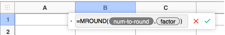 The Formula Editor with the SUM function entered.