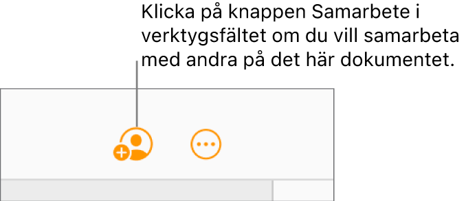 Knappen Samarbete i verktygsfältet.