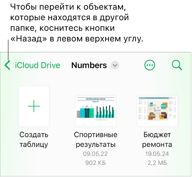 Менеджер таблиц для iPhone.