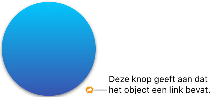 Een knop met een link op een vorm.