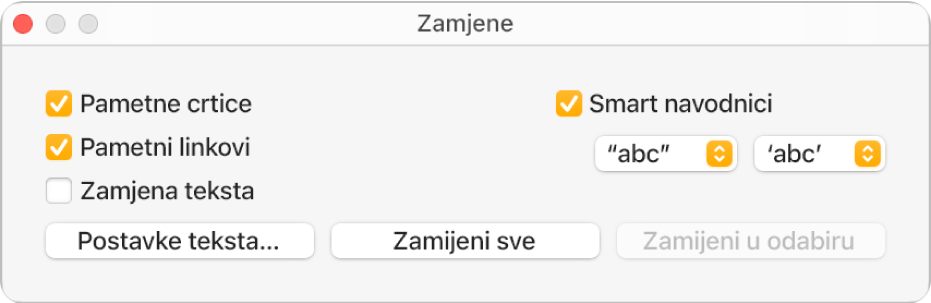 Prozor Zamjene.