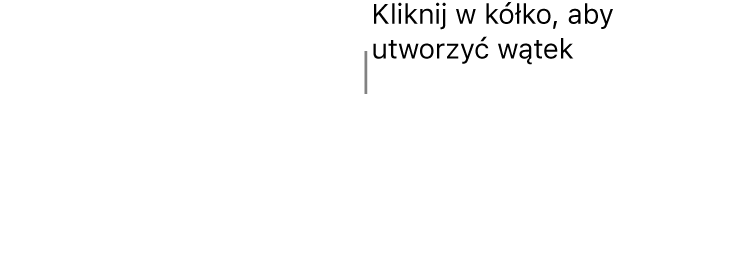 Puste pole tekstowe z białym kółkiem na górze oraz uchwytami do zmiany wielkości w narożnikach, na bokach i na dole.