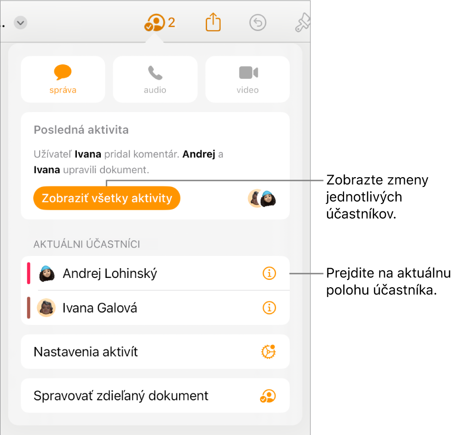 Menu spolupráce s uvedenými aktuálnymi účastníkmi.