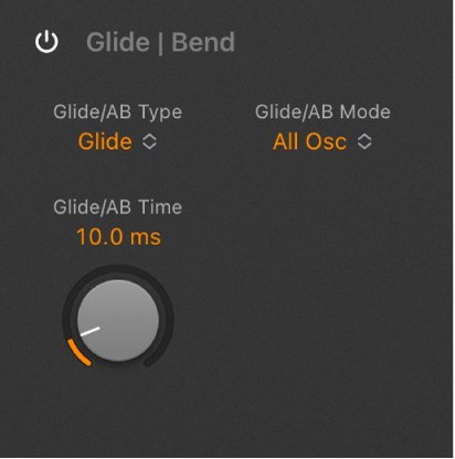 Abbildung. Glide- und Bend-Parameter in Retro Synth