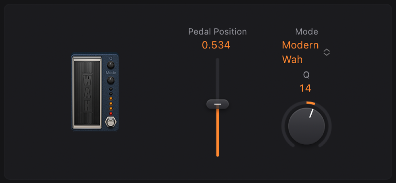 Abbildung. Das Effektpedalfenster „Modern Wah“