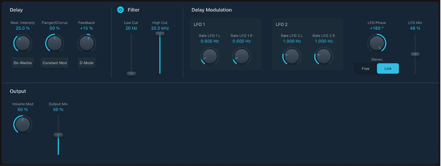 Abbildung. Fenster „Modulation Delay“