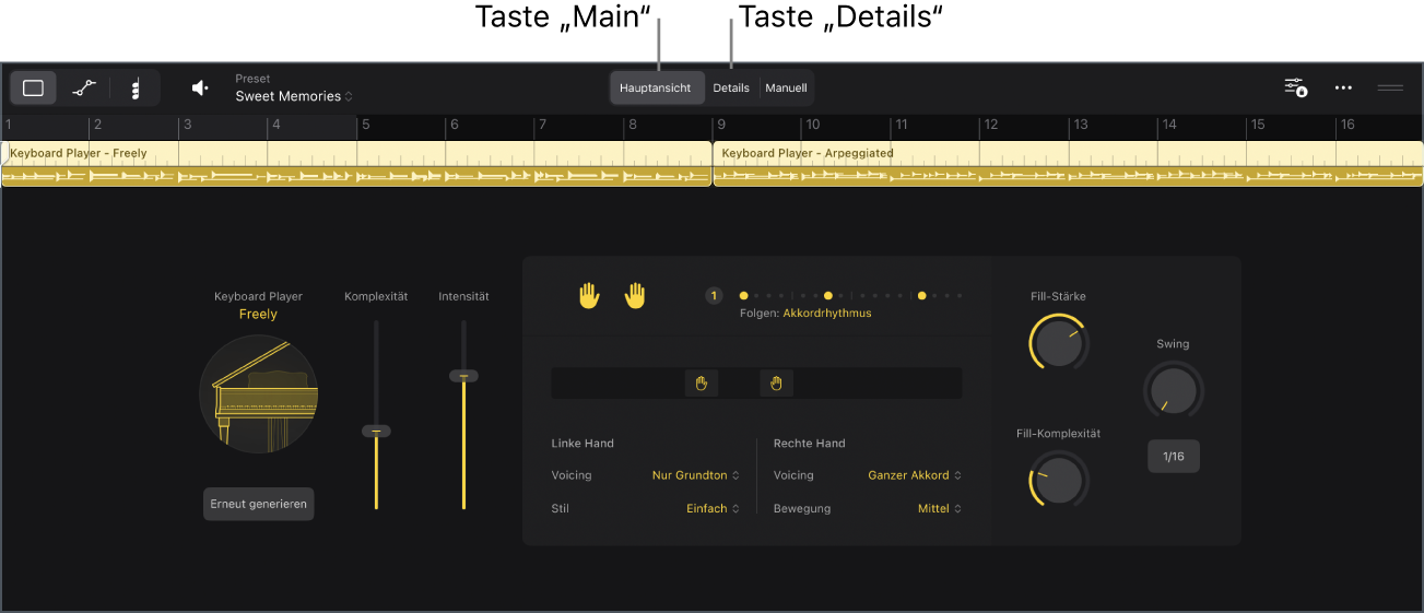 Abbildung. Der Session Player-Editor.