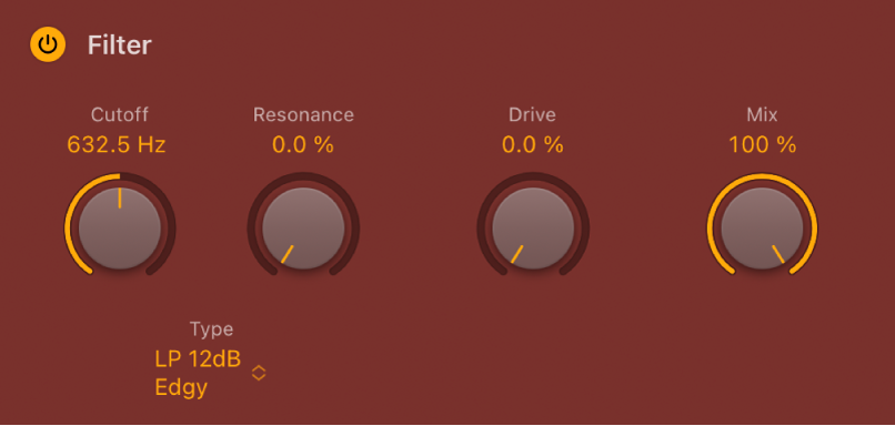 Abbildung. Filter-Parameter von Phat FX