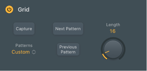 Figure. Arpeggiator Grid Mode parameters.