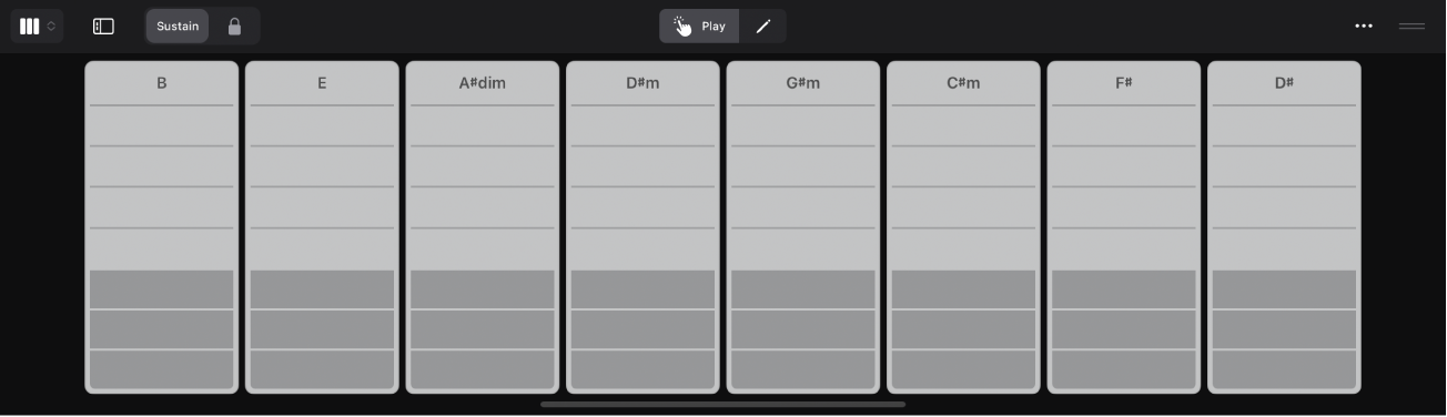 Figure. Chord Strips Play Surface.