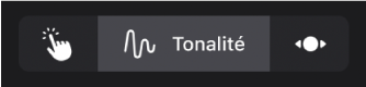 Figure. Bouton Tonalité entre les boutons Lecture et « Faire défiler ».