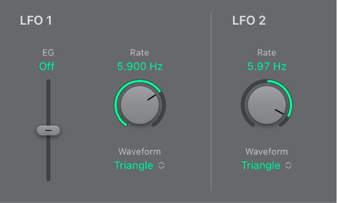 図。ES2のLFOのパラメータ。