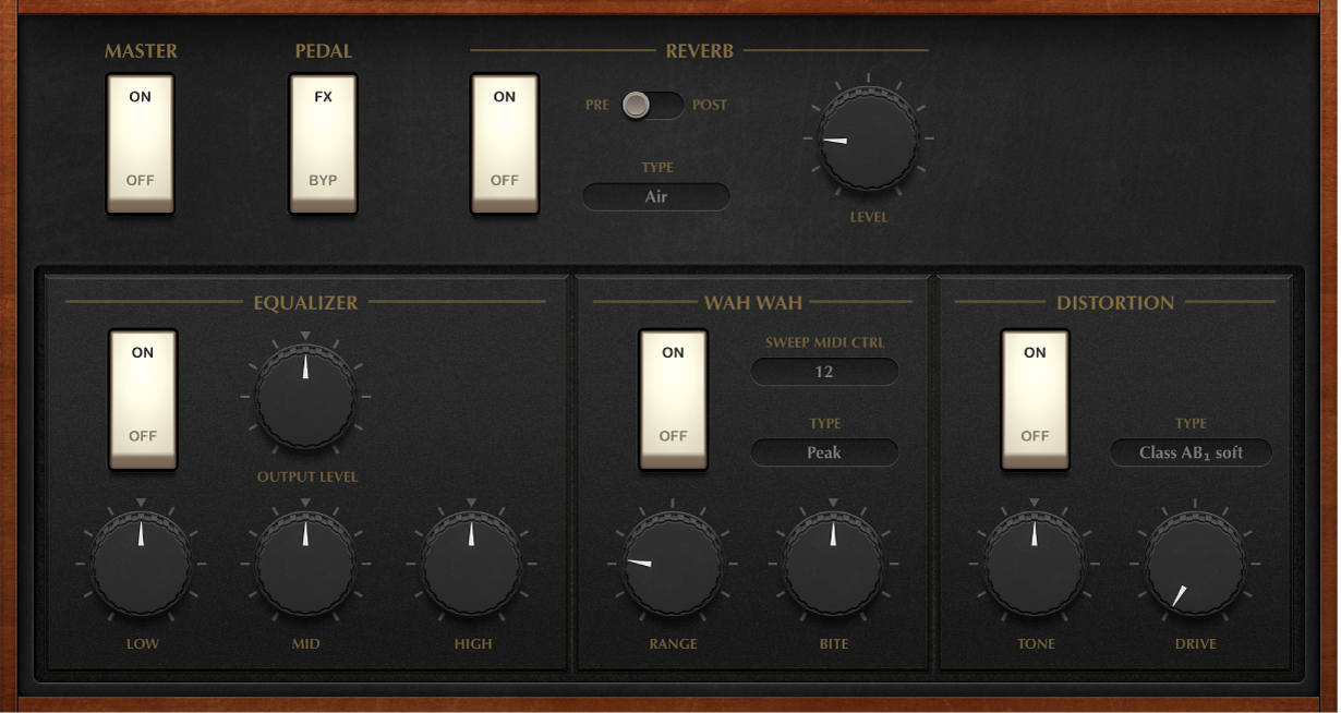 Figure. Vintage B3 Effects parameters.