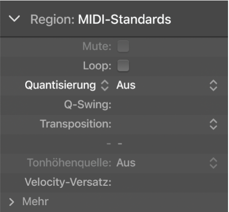 Abbildung. Informationsfenster „Region“