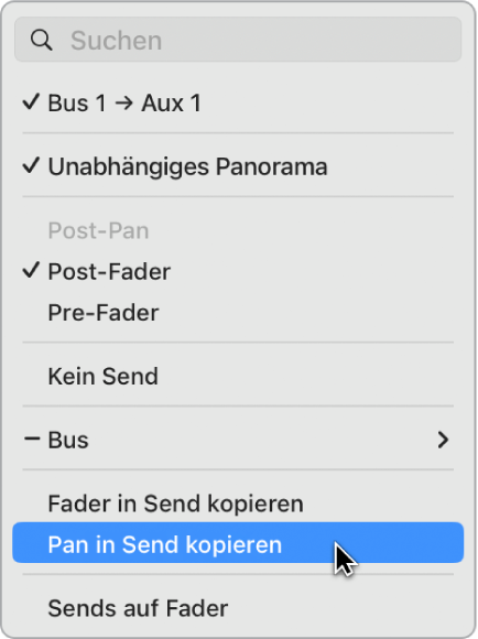 Abbildung. Befehl „Pan in Send kopieren“