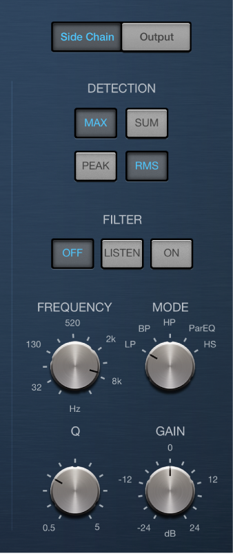 Abbildung. Compressor – Sidechain-Parameter