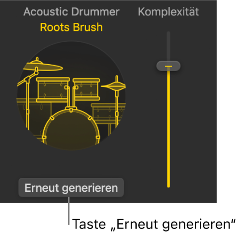 Abbildung. Die Taste „Erneut generieren“ im Session Player-Editor