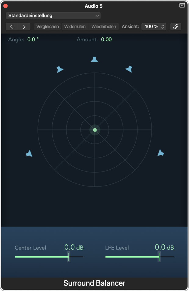 Abbildung. Surround-Balancer-Fenster