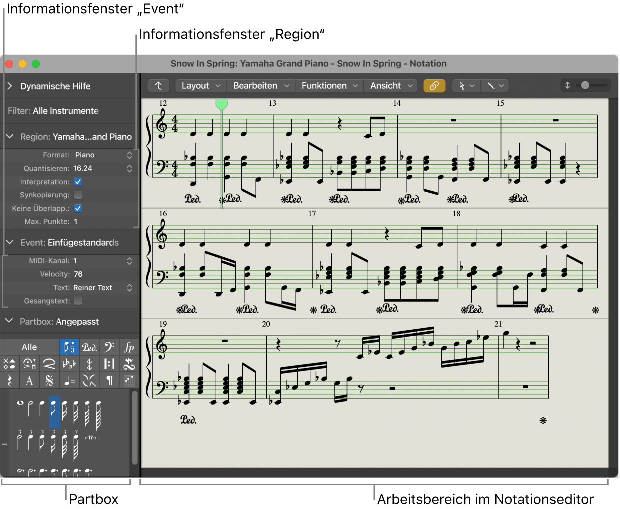 Abbildung. Der Notationseditor