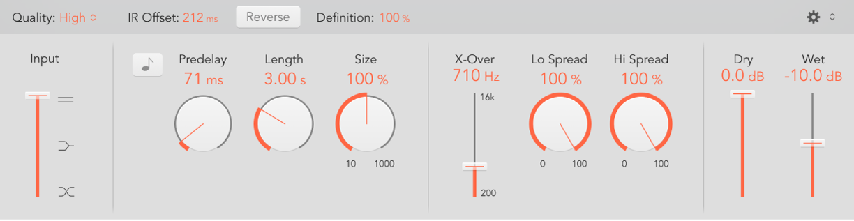 Abbildung. Globale Parameter im Space Designer