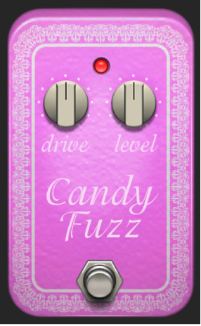 Abbildung. Das Effektpedalfenster „Candy Fuzz“