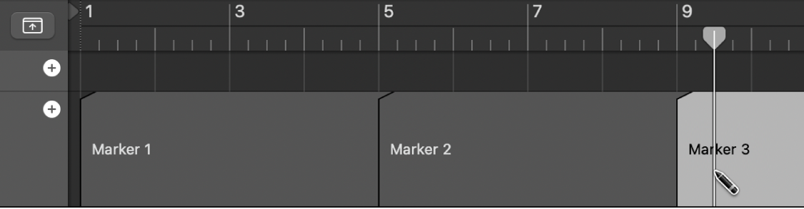 Abbildung. Erstellen eines Markers in der Marker-Spur