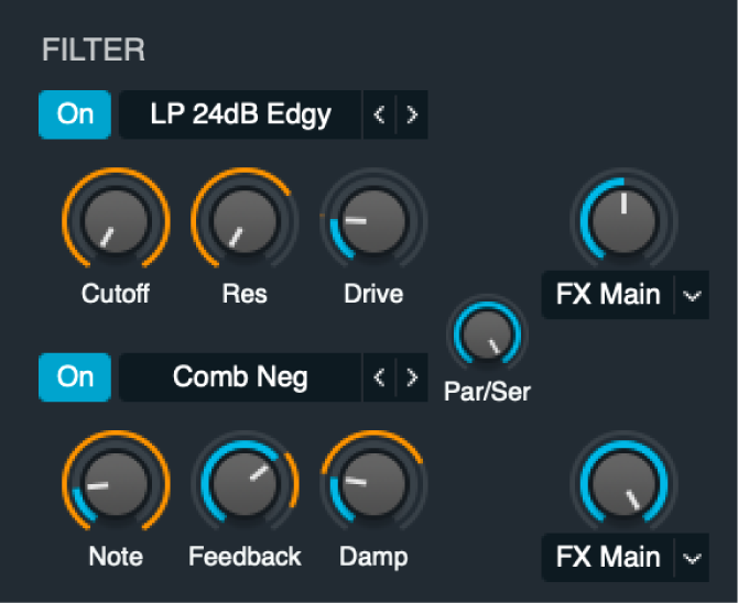 Figure. Main filter parameters.