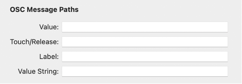 Figure. OSC Message Path parameters in expert view mode.