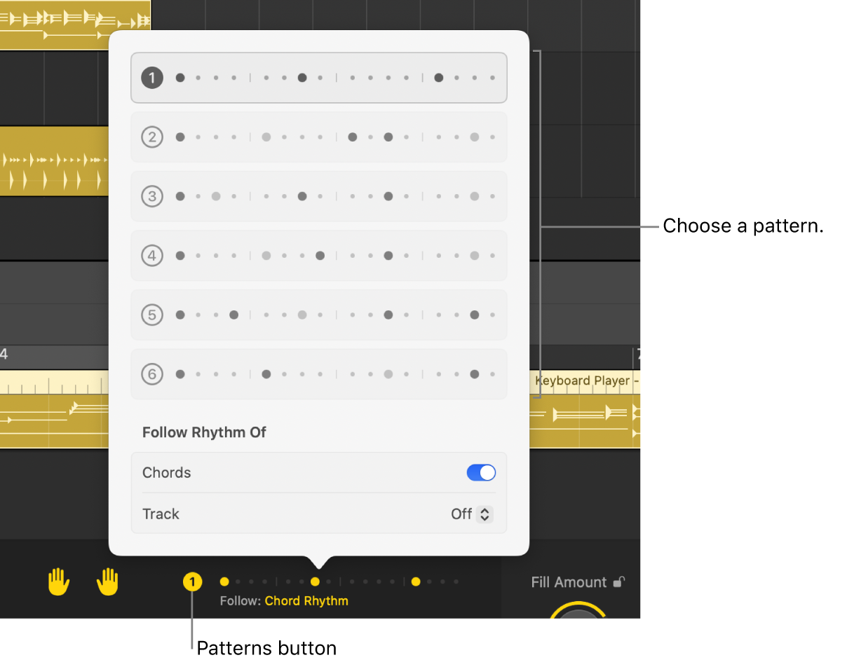 Figure. The Patterns dialog.