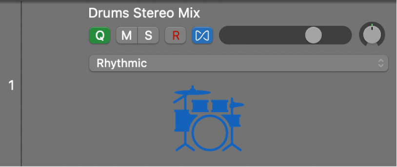 Figure. Track headers showing Q-Reference buttons.