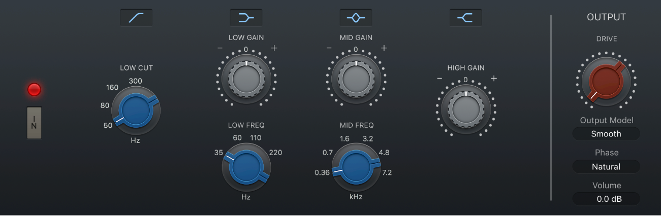 Ilustración. Ventana “Vintage Console EQ”.