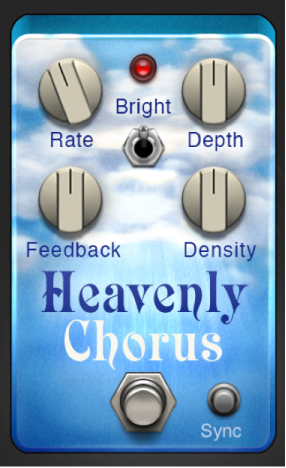 Ilustración. Ventana del stompbox Heavenly Chorus.