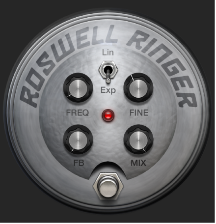 Ilustración. Ventana del stompbox Roswell Ringer.