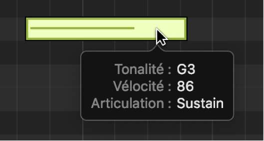 Figure. Bulle d’aide affichant l’articulation.