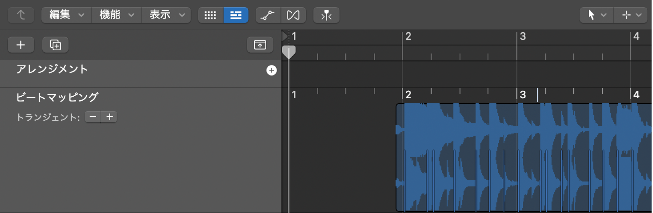 図。「ビートマッピング」トラック。