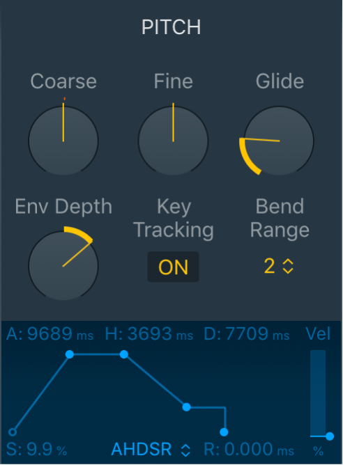 図。Quick Samplerのピッチパラメータ。