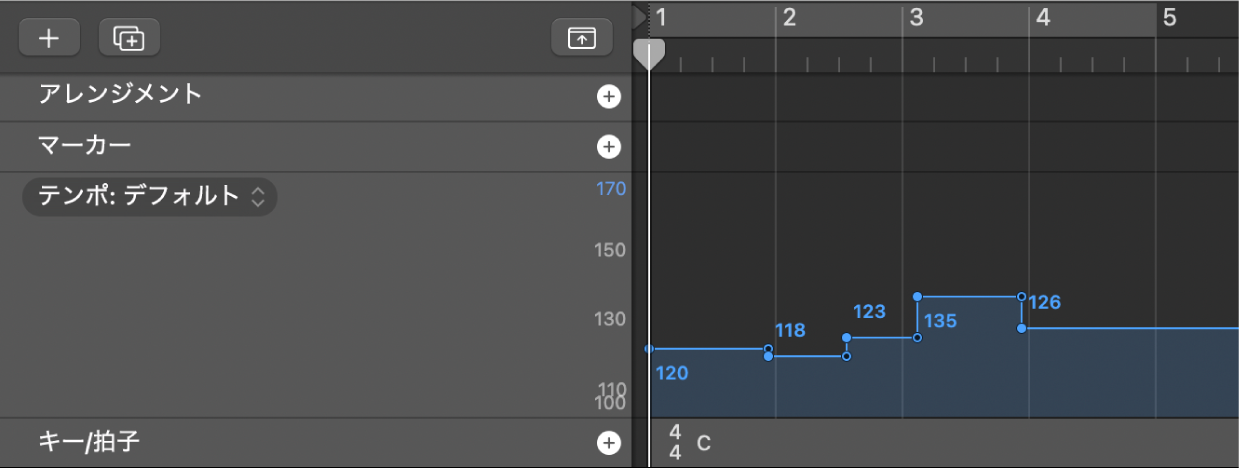 Mac用Logic Proの「テンポ」トラックの概要 - Apple サポート (日本)