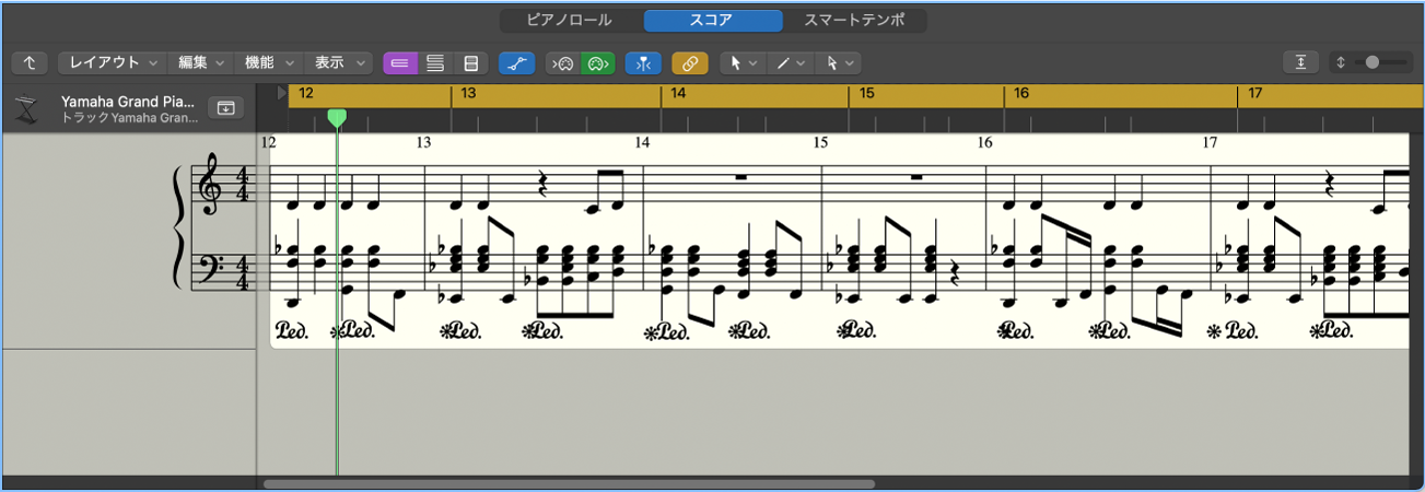 図。スコアエディタ。