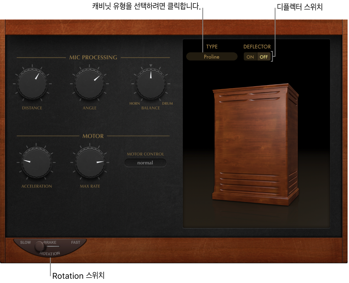 그림. Rotor Cabinet 이펙트 윈도우가 보임.