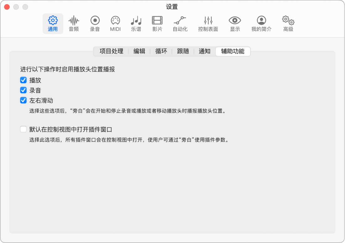 图。“辅助功能”设置。