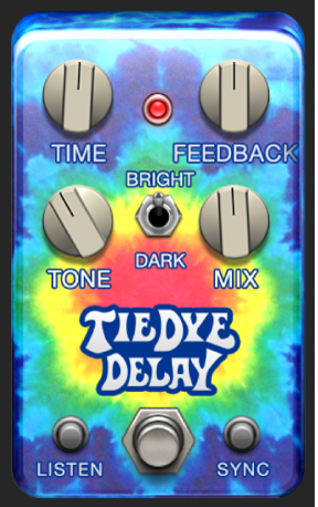 图。Tie Dye Delay 踏脚转盘窗口。