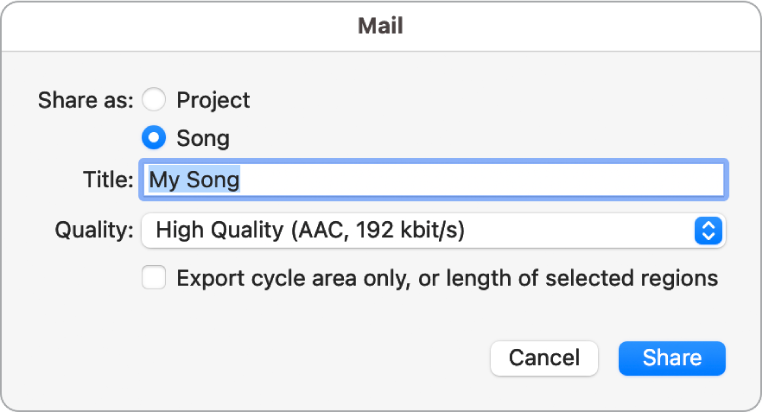Mail Drop dialogue.