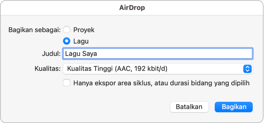 Dialog AirDrop.