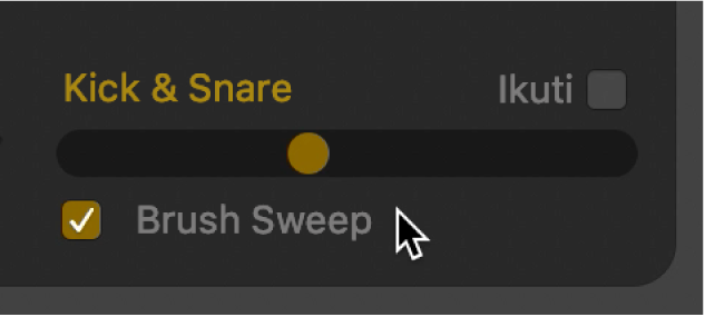 Kotak centang Brush Sweep.