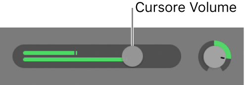 Intestazione traccia con cursore Volume.