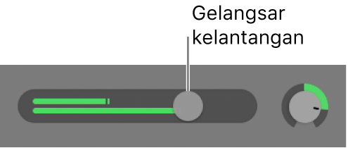 Pengepala trek menunjukkan gelangsar Kelantangan.