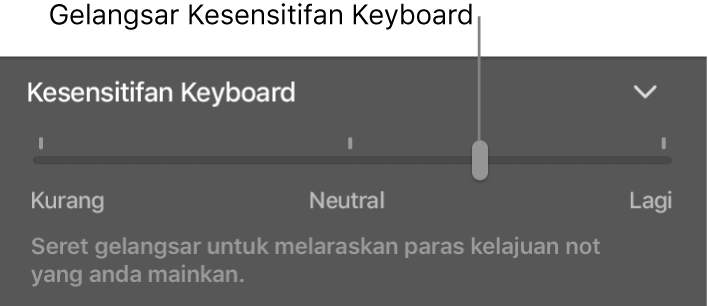 Gelangsar Kesensitifan Keyboard dalam pemeriksa Smart Controls.