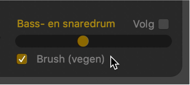 Aankruisvak 'Brush (vegen)'.